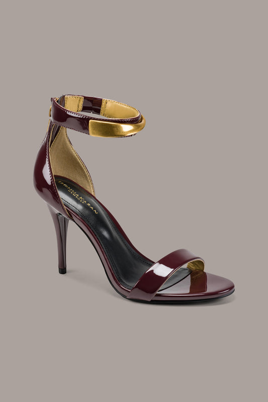 SABINA ANKLE STRAP SANDAL - Wine