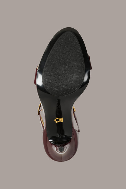 SABINA ANKLE STRAP SANDAL - Wine