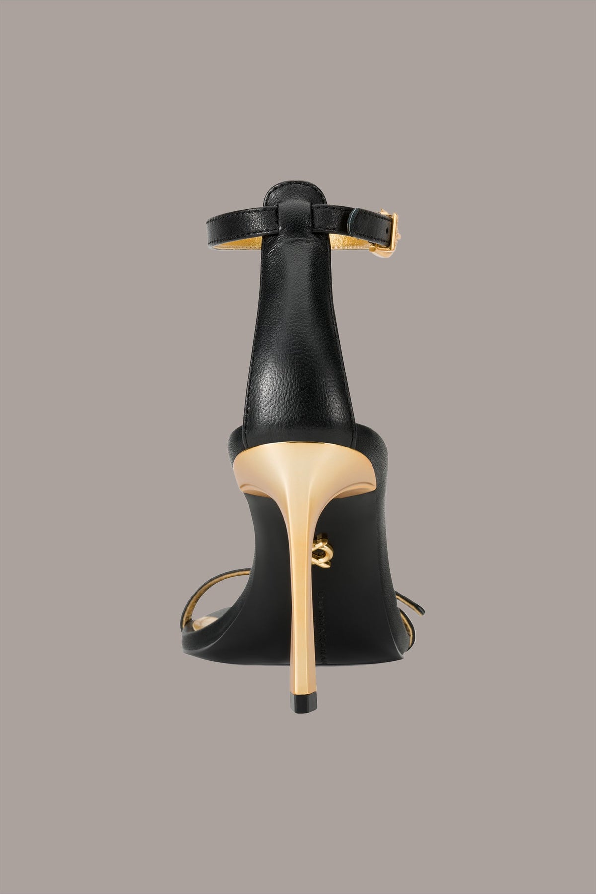 PRYCE LEATHER ANKLE STRAP SANDAL - Black