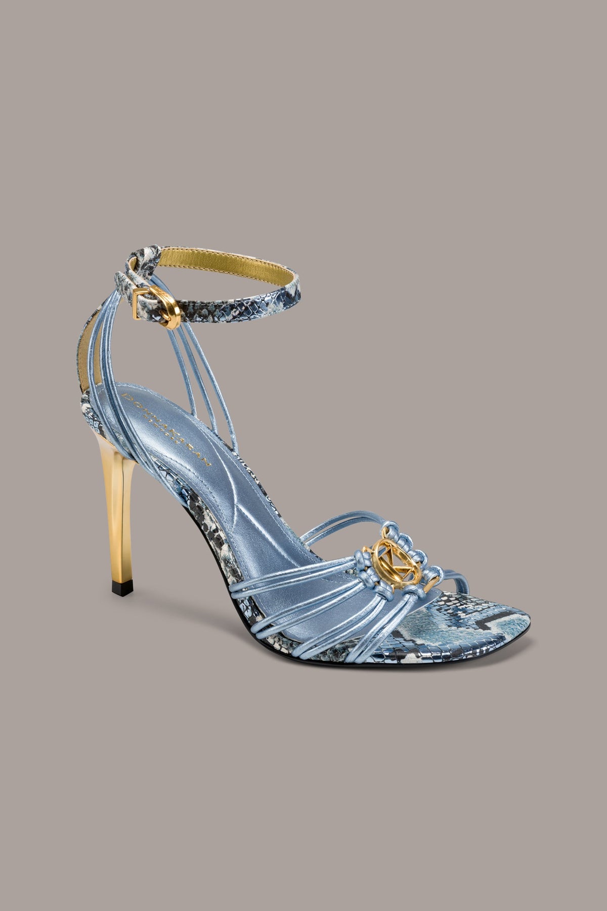 BRIELLE SNAKE-PRINT STILETTO SANDAL - Tempest