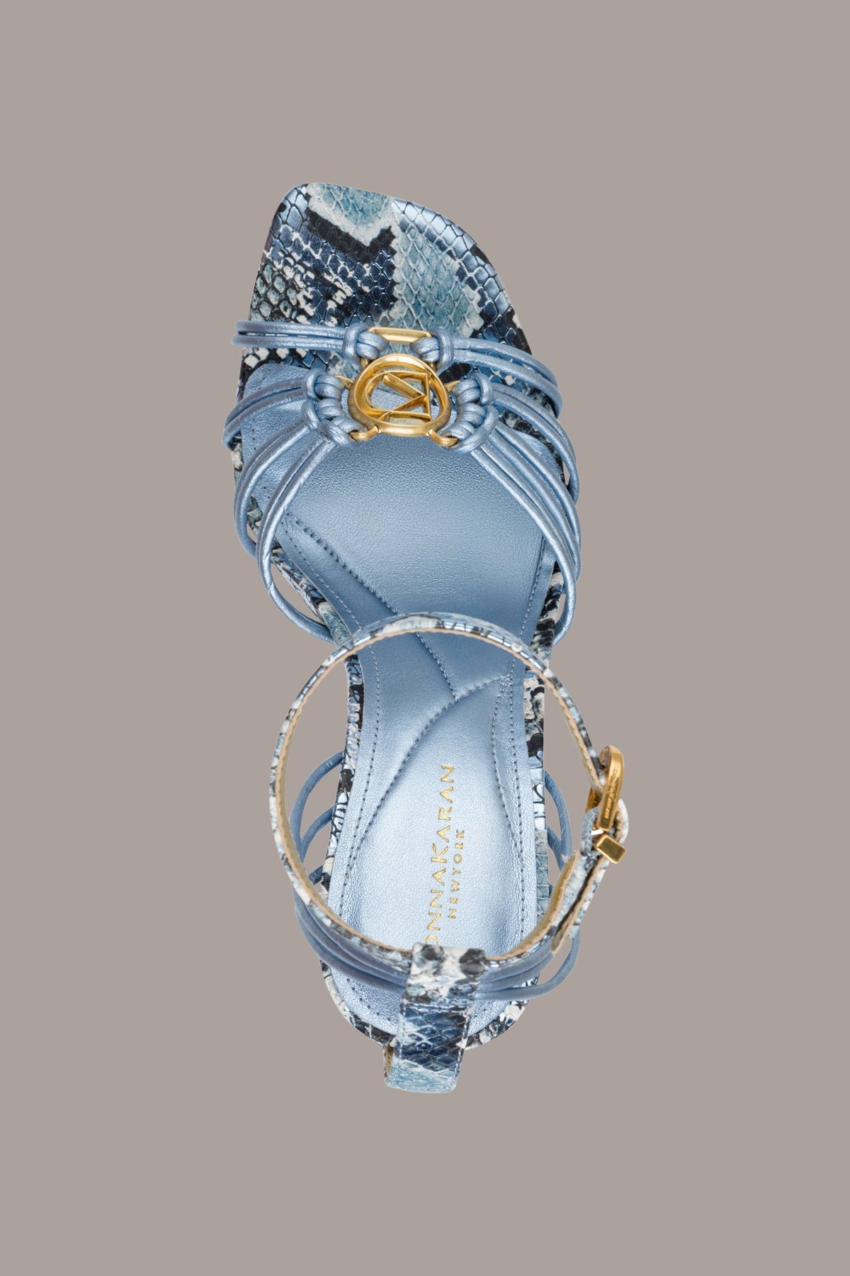 BRIELLE SNAKE-PRINT STILETTO SANDAL - Tempest