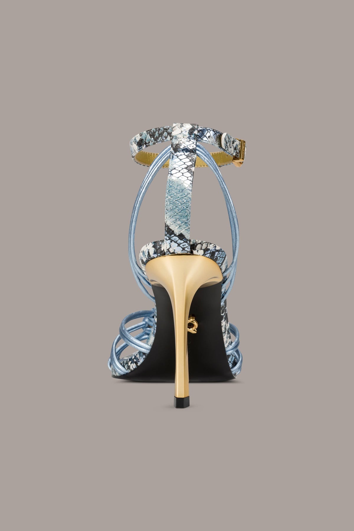BRIELLE SNAKE-PRINT STILETTO SANDAL - Tempest