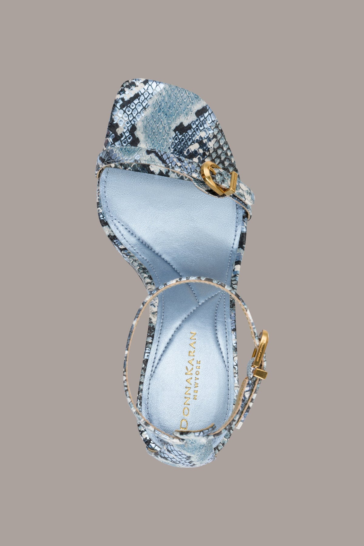 PRYCE SNAKE-PRINT ANKLE STRAP SANDAL - Tempest