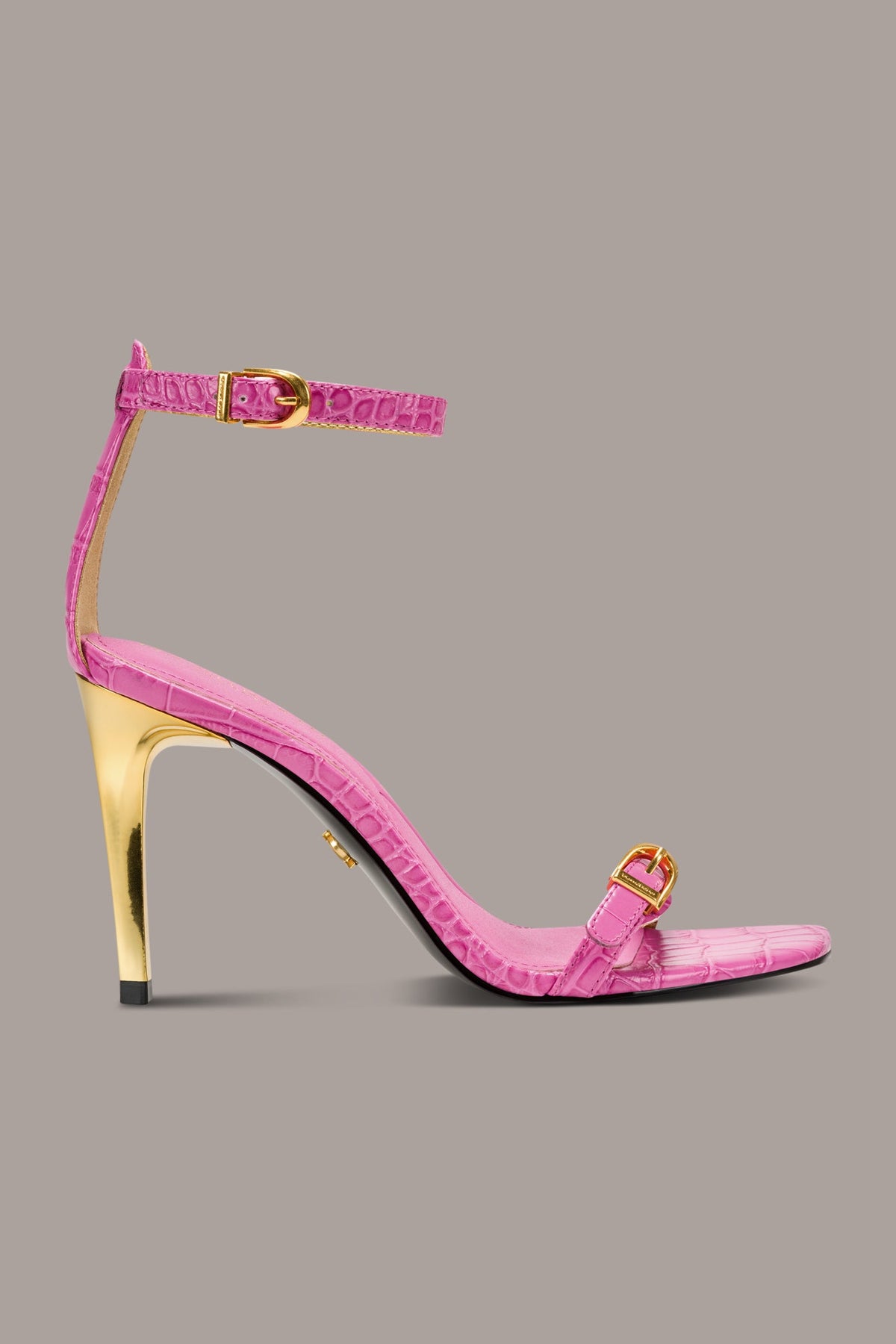 PRYCE CROC-EFFECT ANKLE STRAP SANDAL - Bimini