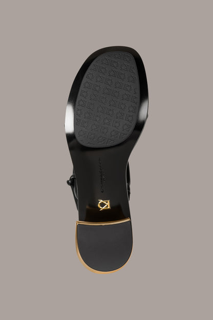 TAFETA MULE SANDAL - Black