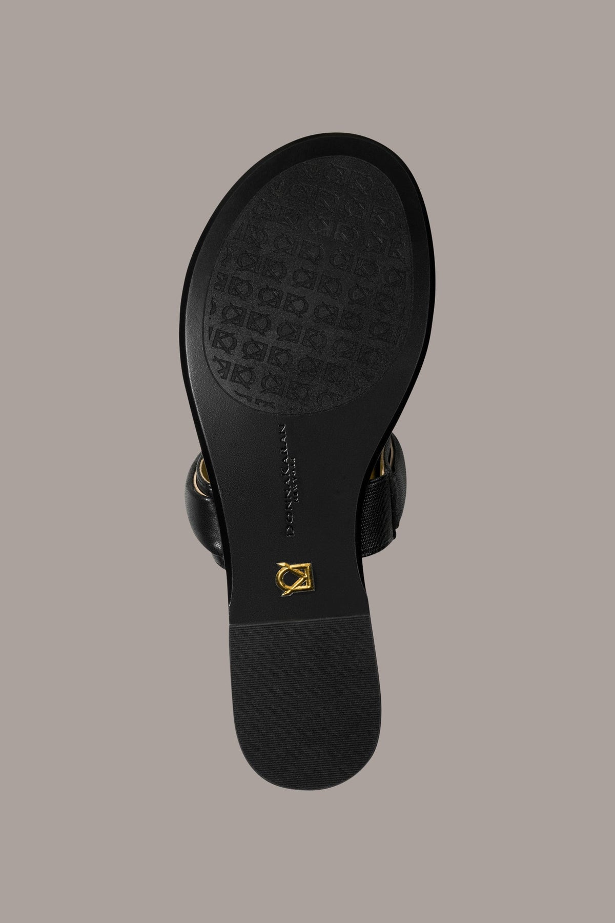 VELVET THONG SANDAL - Black