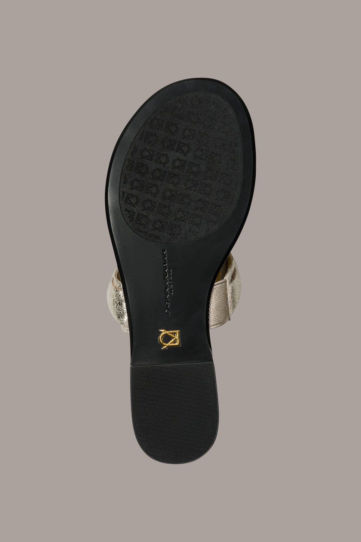 VELVET METALLIC THONG SANDAL - White Gold