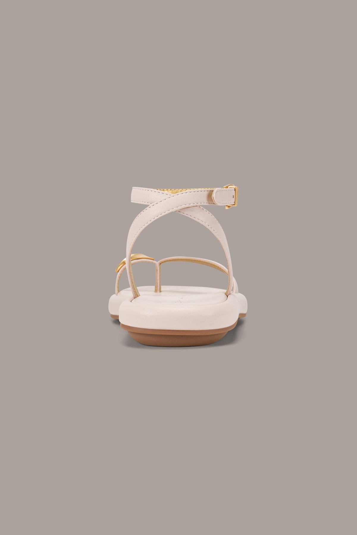 TABITHA ANKLE STRAP FLAT SANDAL - Snow Petal