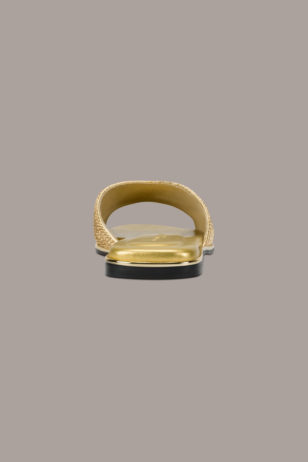 HARMONY WOVEN SLIDE SANDAL - Gold