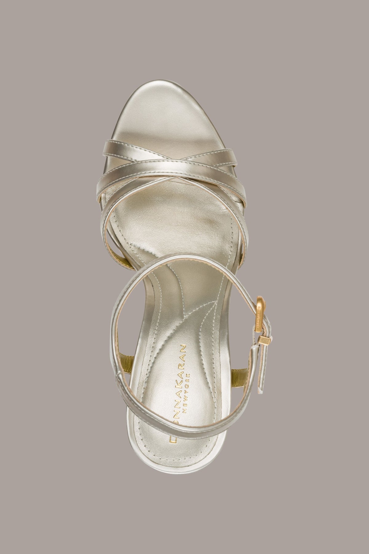 SPENCER METALLIC PLATFORM SANDAL - White Gold