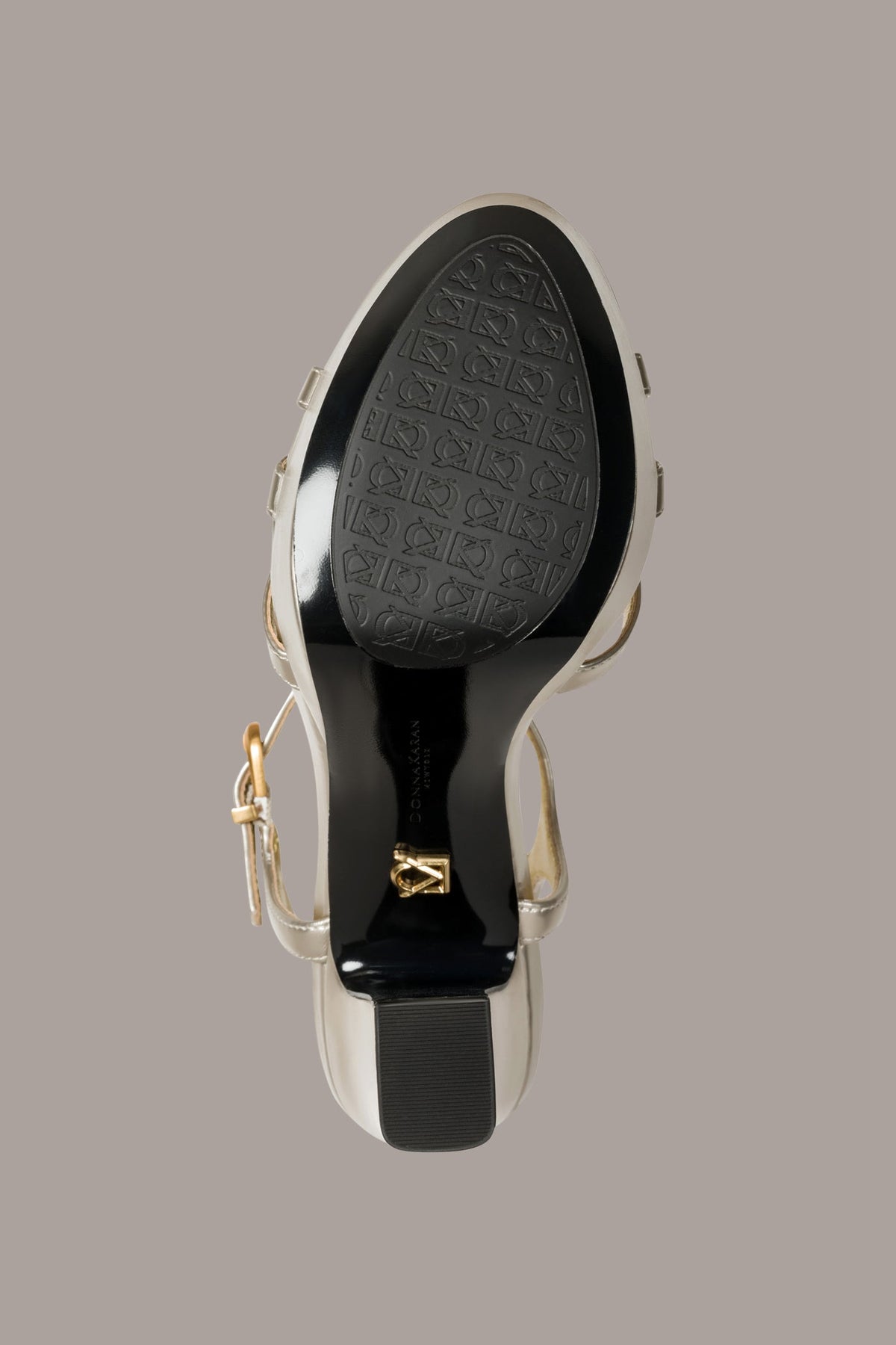 SPENCER METALLIC PLATFORM SANDAL - White Gold