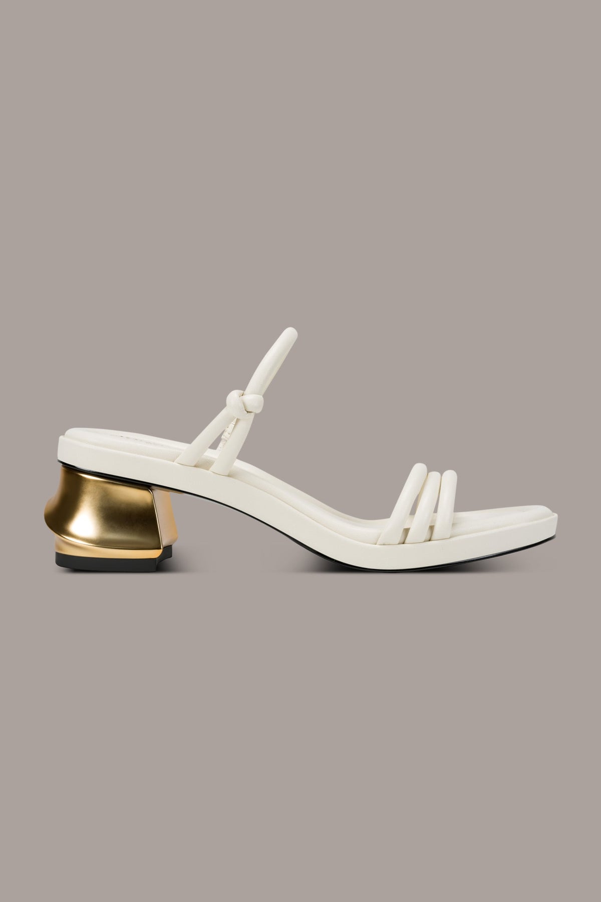 TAFETA MULE SANDAL - Ivory