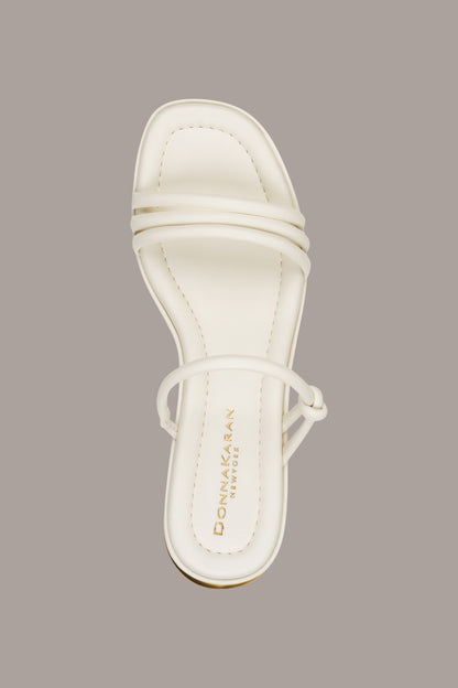 TAFETA MULE SANDAL - Ivory