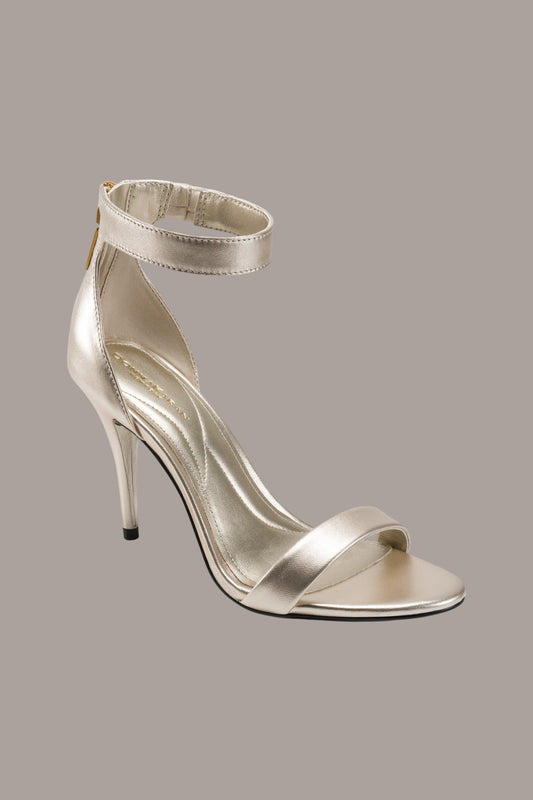 SABINA II ANKLE STRAP SANDAL - White Gold