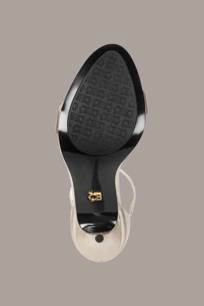 SABINA II ANKLE STRAP SANDAL - White Gold