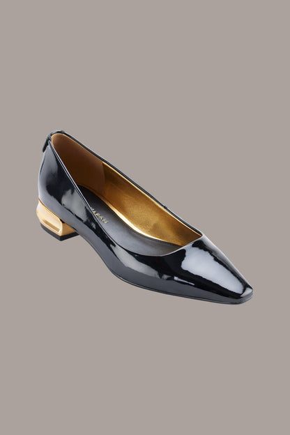SAVITA SNIP TOE FLAT - Black