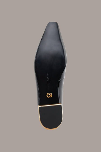 SAVITA SNIP TOE FLAT - Black