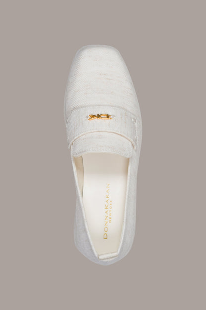 SABLE CANVAS WEDGE LOAFER - Ivory