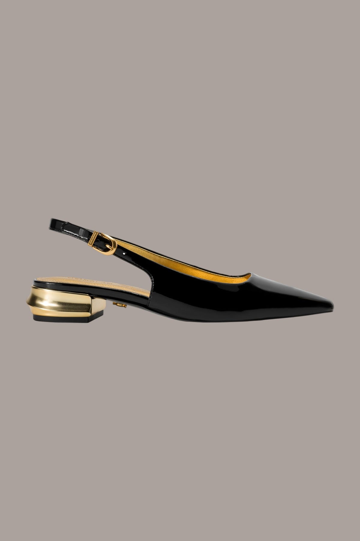 SAVITA POINTED SLINGBACK FLAT - Black