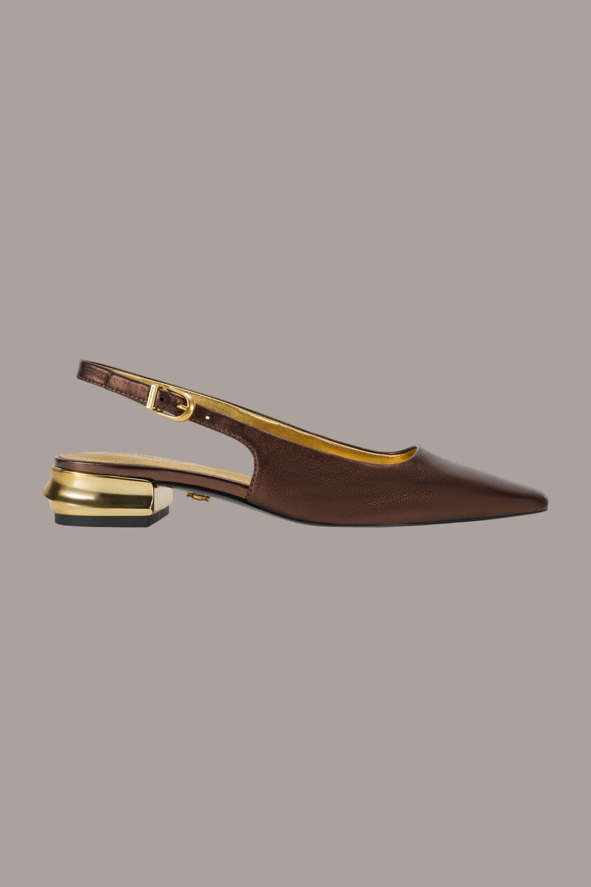 SAVITA POINTED SLINGBACK FLAT - Dark Copper