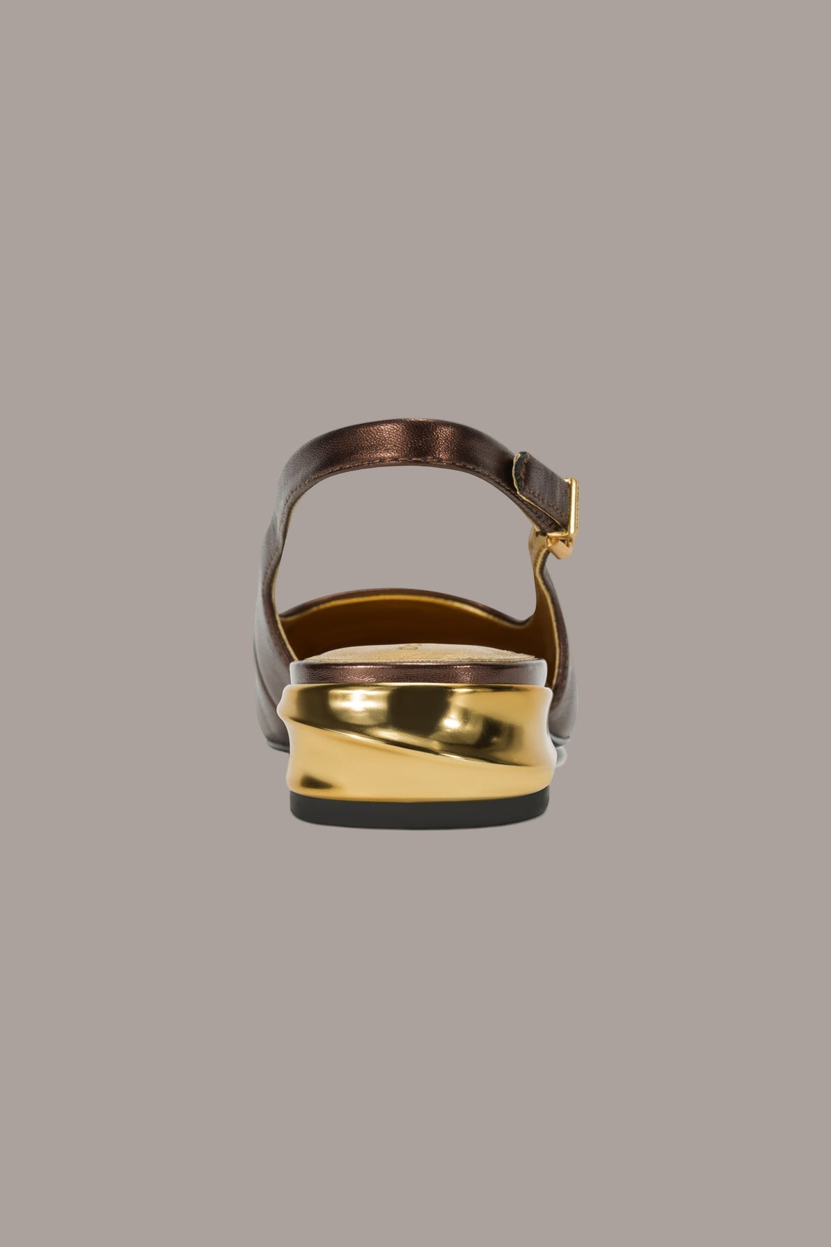 SAVITA POINTED SLINGBACK FLAT - Dark Copper