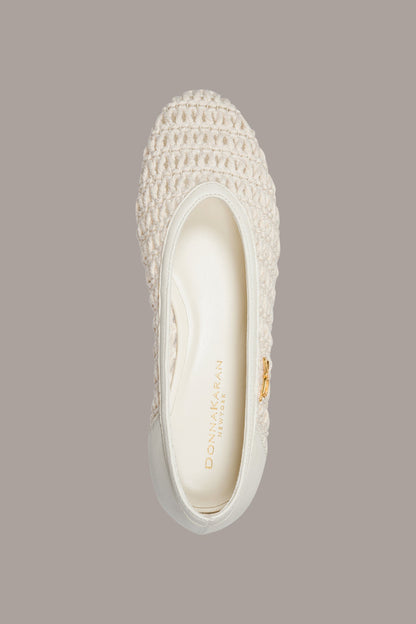 AVERY CROCHET BALLET FLAT - Ivory