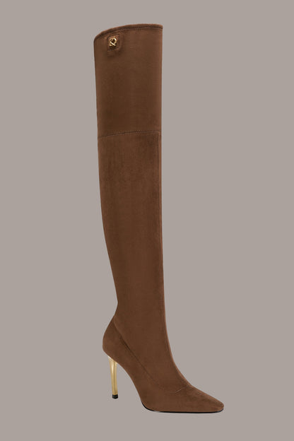 SHANAE OVER-THE-KNEE BOOT - COGNAC