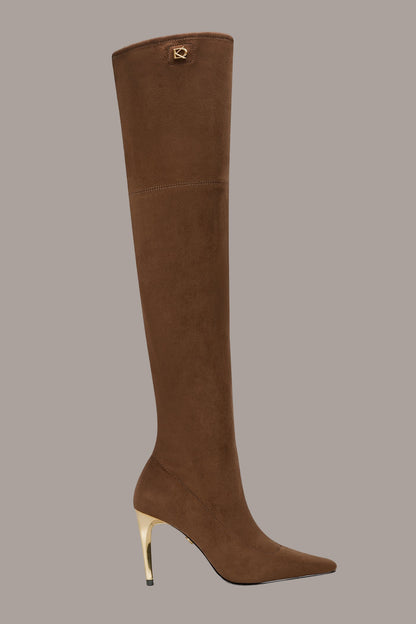 SHANAE OVER-THE-KNEE BOOT - COGNAC