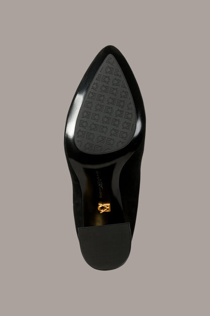 RAINE SUEDE GOLD-TRIMMED CHELSEA BOOTIE - Black