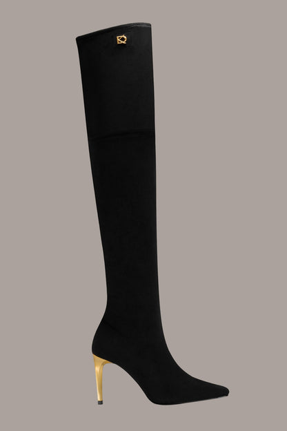 SHANAE OVER-THE-KNEE BOOT - Black