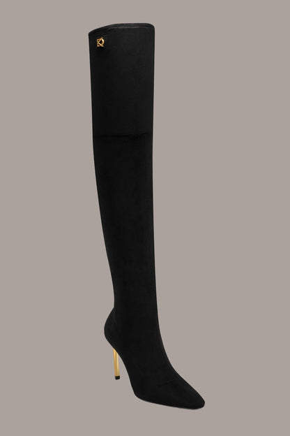 SHANAE OVER-THE-KNEE BOOT - Black