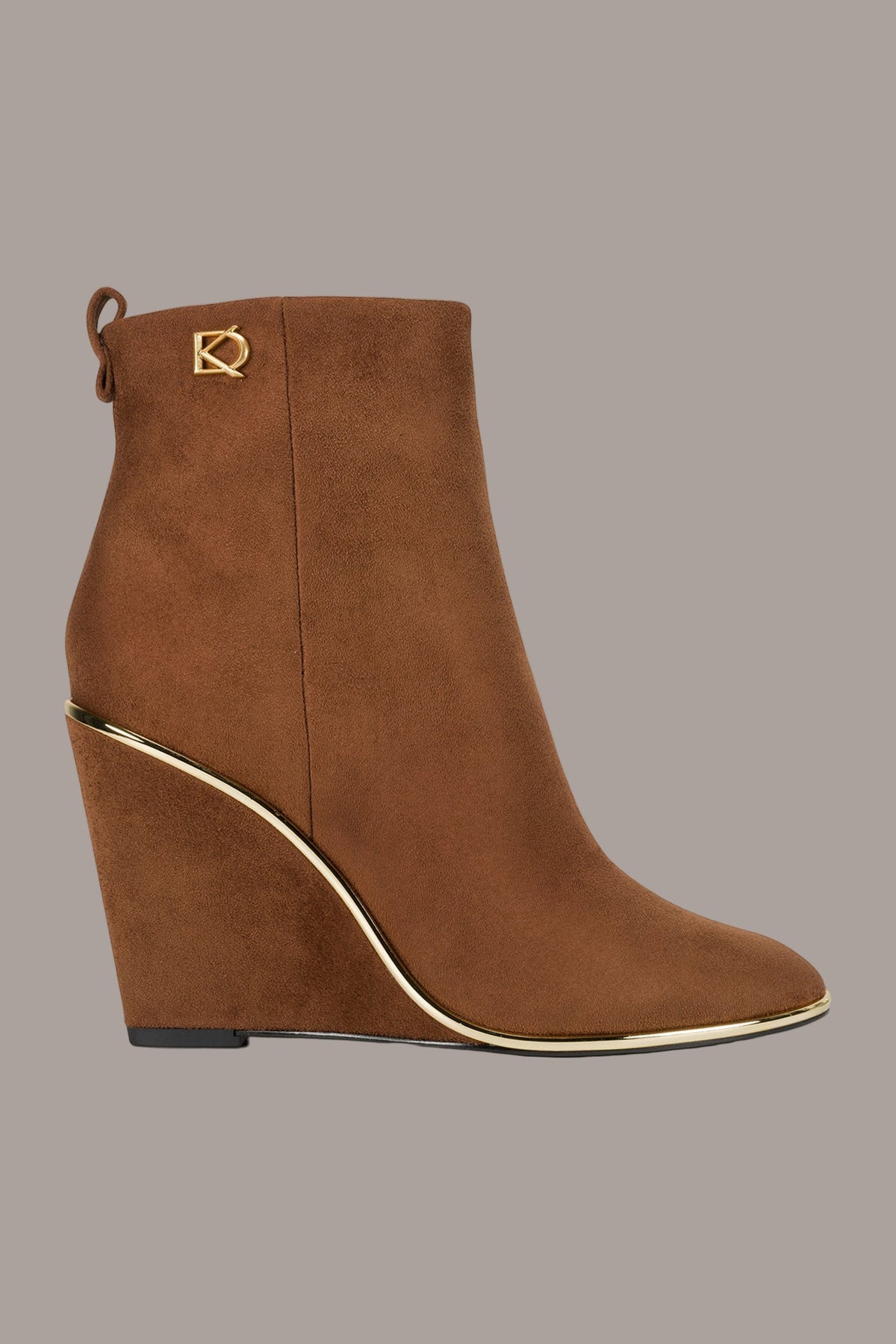 DONNA WEDGE BOOTIE - COGNAC