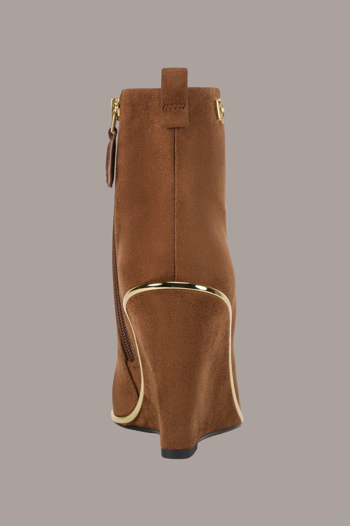 DONNA WEDGE BOOTIE - COGNAC