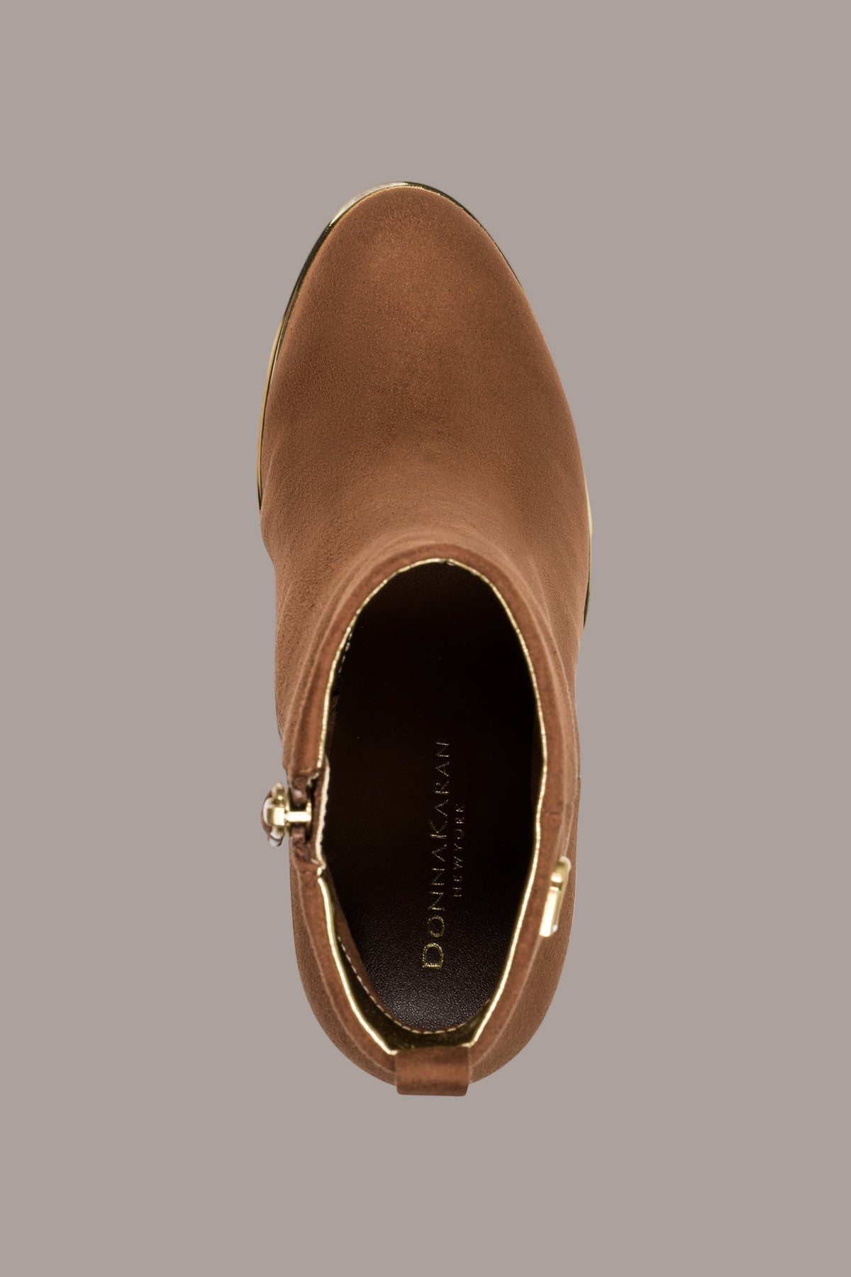 DONNA WEDGE BOOTIE - COGNAC
