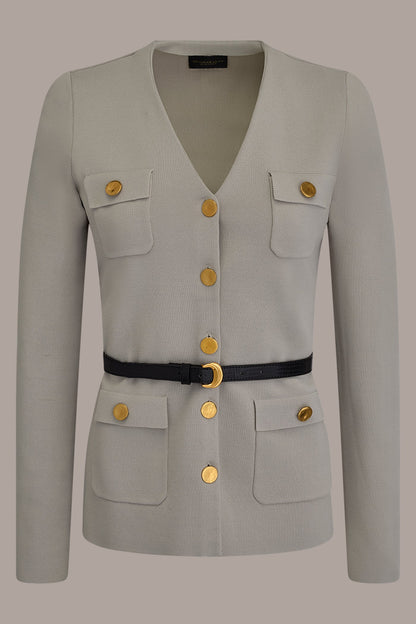 UTILITY SWEATER BLAZER - Tuscan Grey