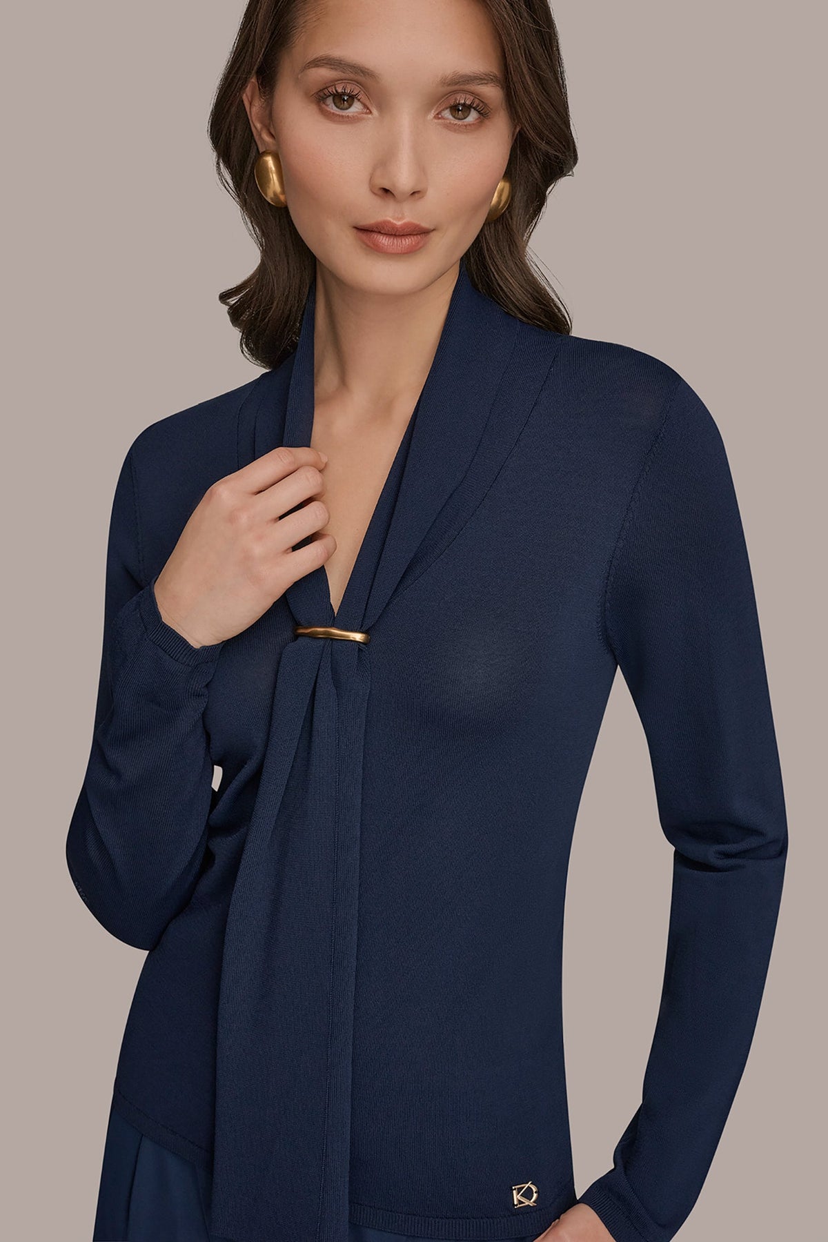 DRAPED SCARF SWEATER - Nightfall