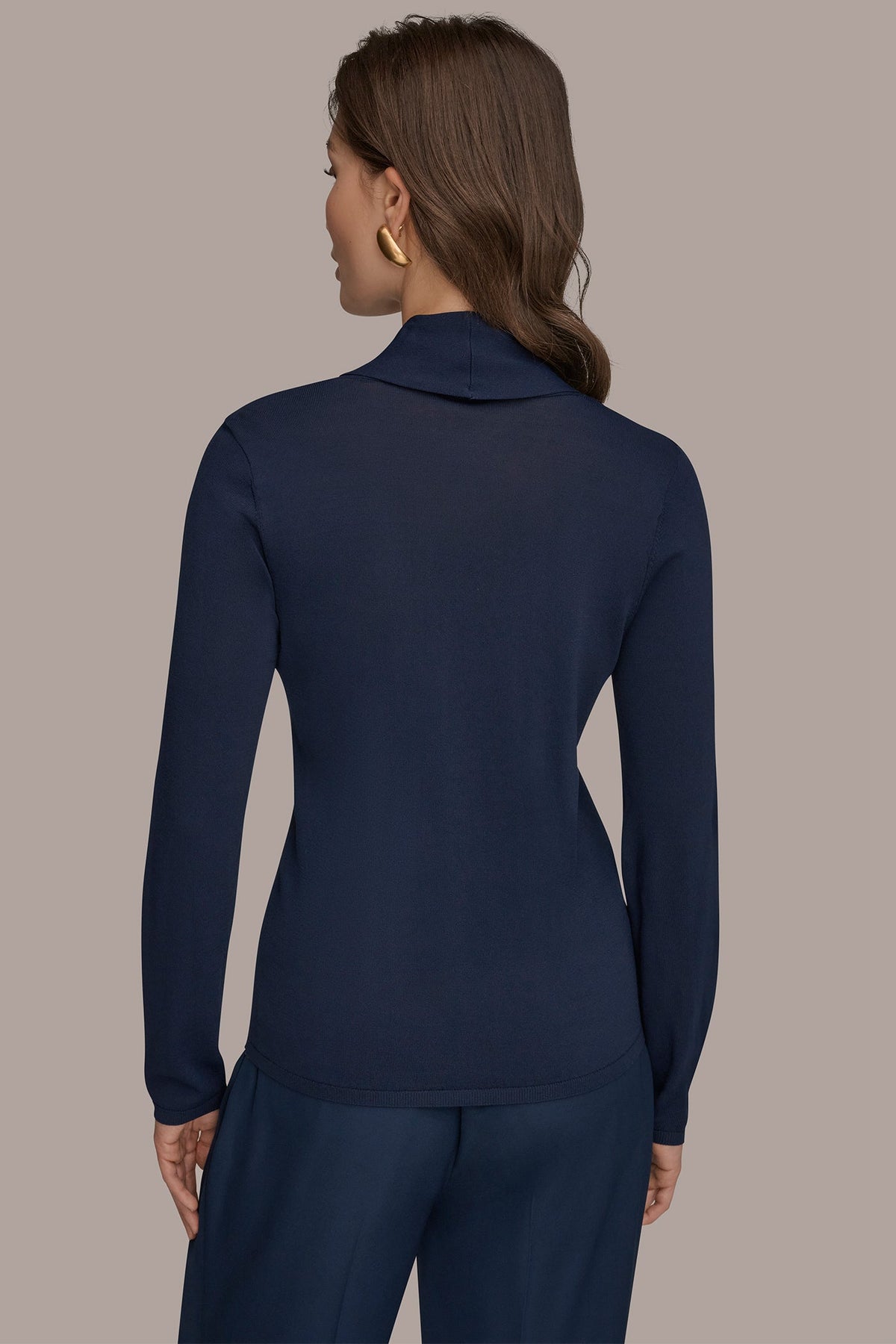 DRAPED SCARF SWEATER - Nightfall