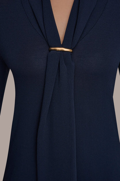 DRAPED SCARF SWEATER - Nightfall