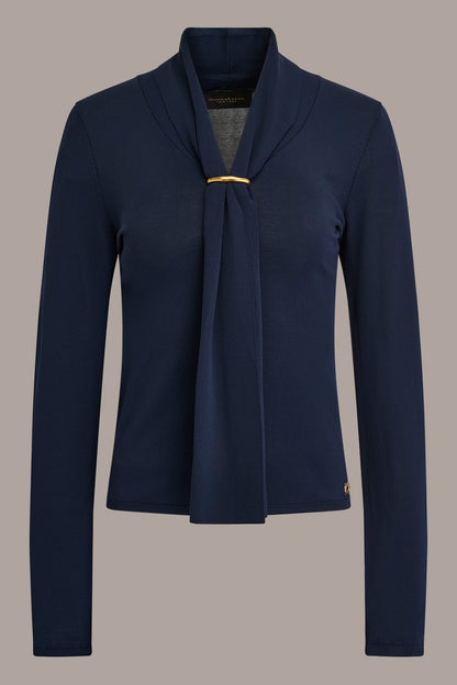 DRAPED SCARF SWEATER - Nightfall