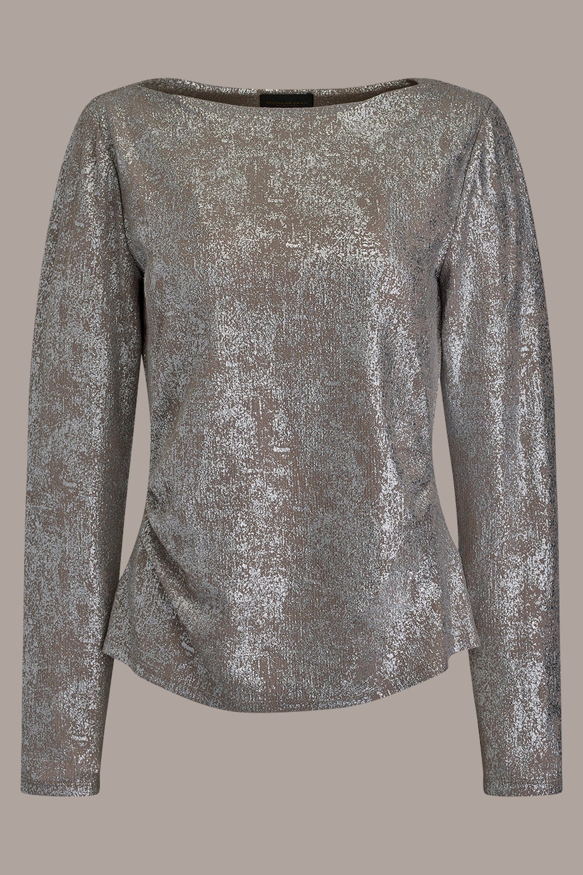LONG SLEEVE FOIL TOP - vapor/silver