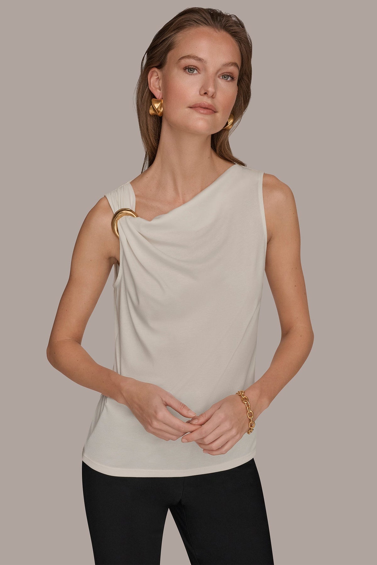 ASYMMETRIC BLOUSE - Cream
