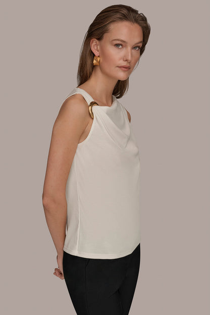 ASYMMETRIC BLOUSE - Cream