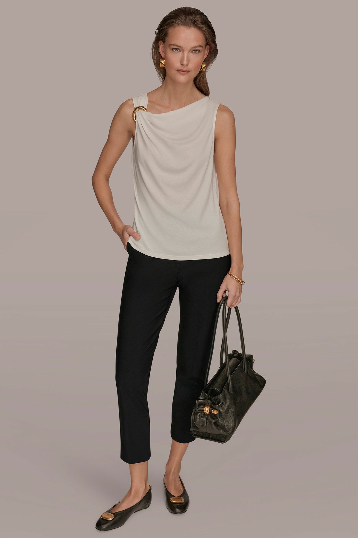 ASYMMETRIC BLOUSE - Cream
