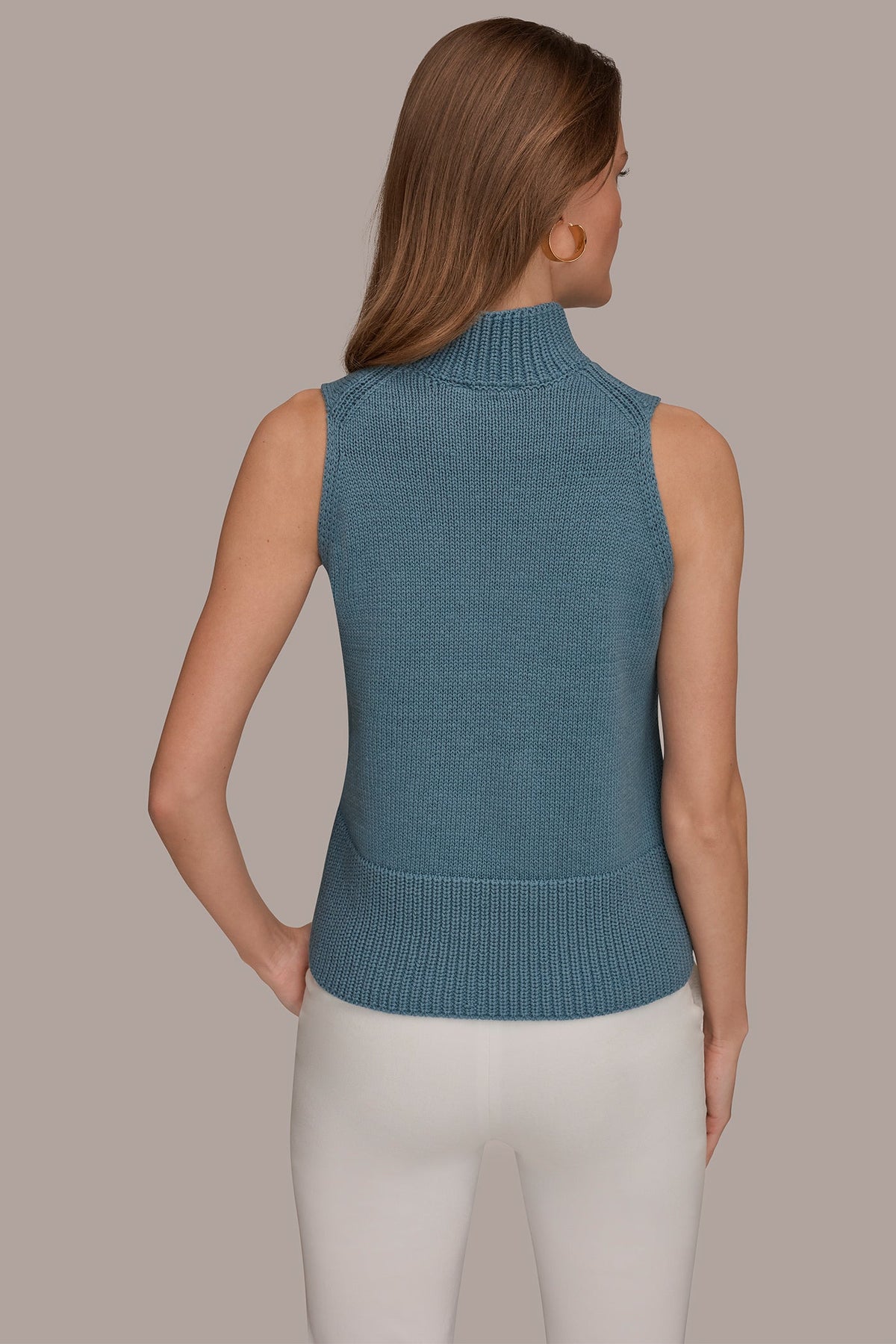 SLEEVELESS A-LINE SWEATER - Washed Indigo