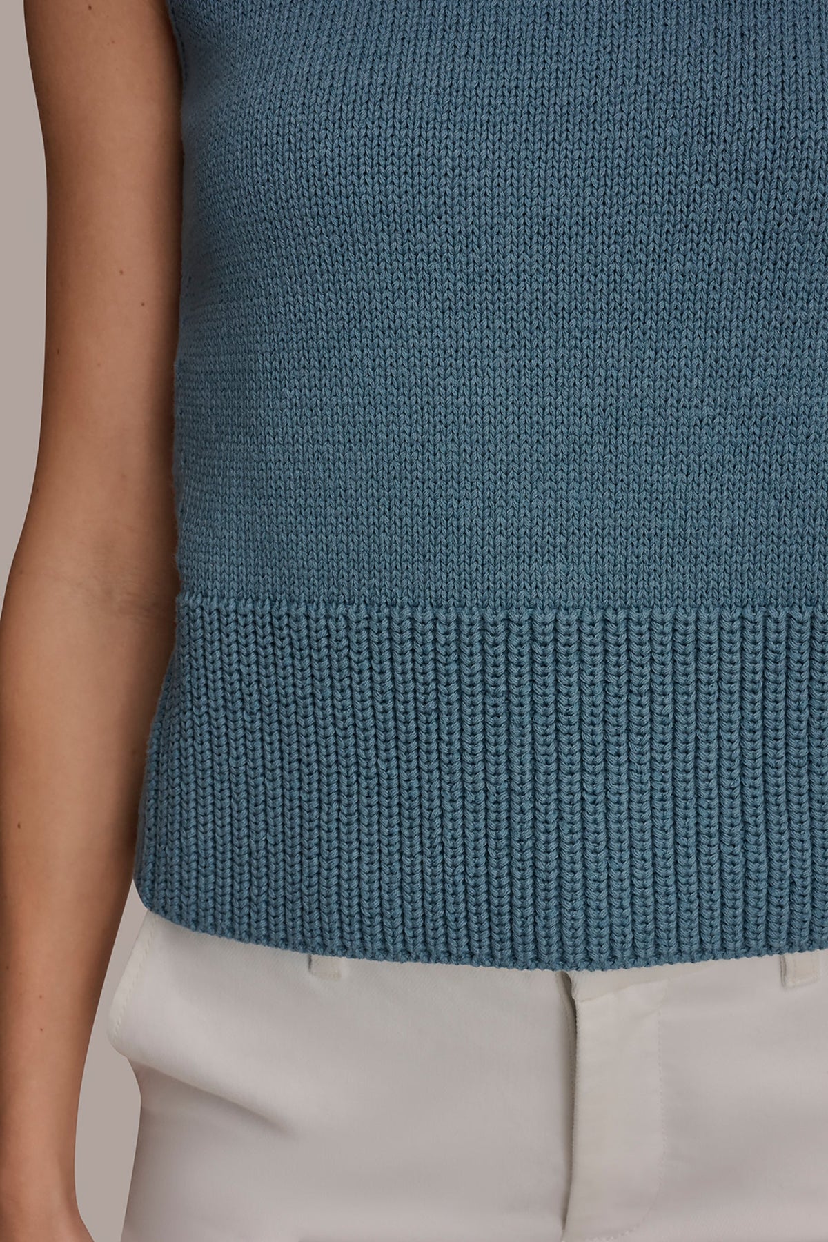 SLEEVELESS A-LINE SWEATER - Washed Indigo