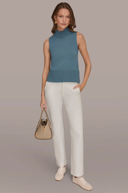 SLEEVELESS A-LINE SWEATER - Washed Indigo