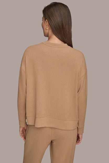 LONG SLEEVE SWEATSHIRT - FAWN