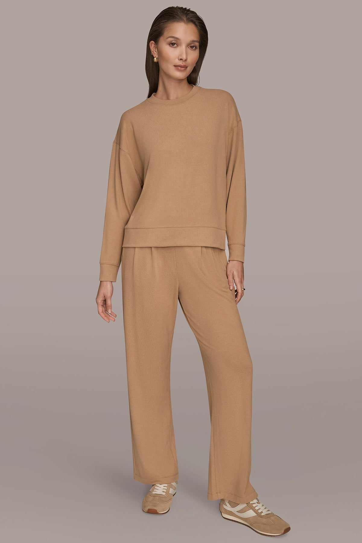 LONG SLEEVE SWEATSHIRT - FAWN