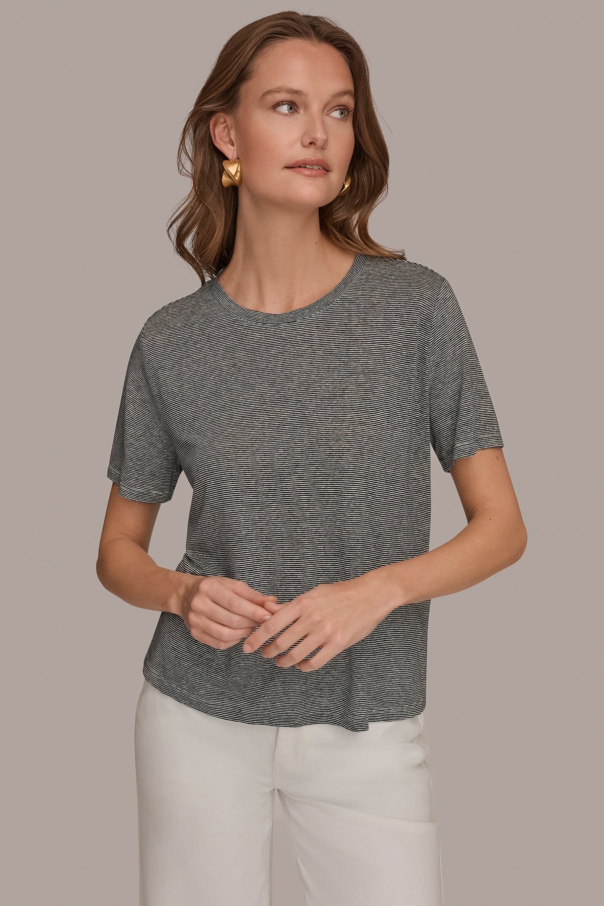 SHORT SLEEVE TEE - Nightfall/Cream