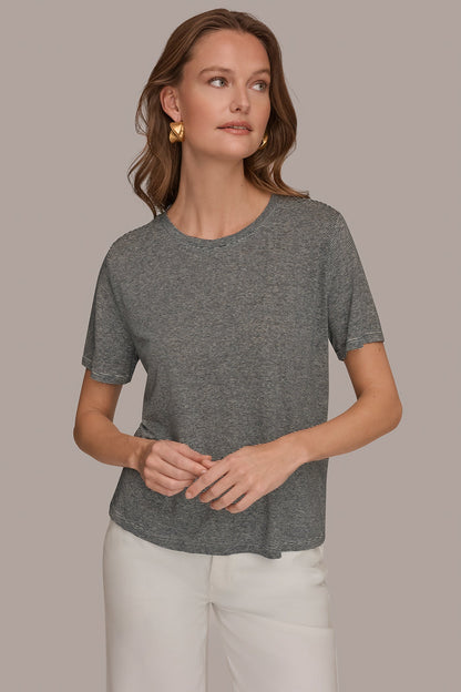 SHORT SLEEVE TEE - Nightfall/Cream
